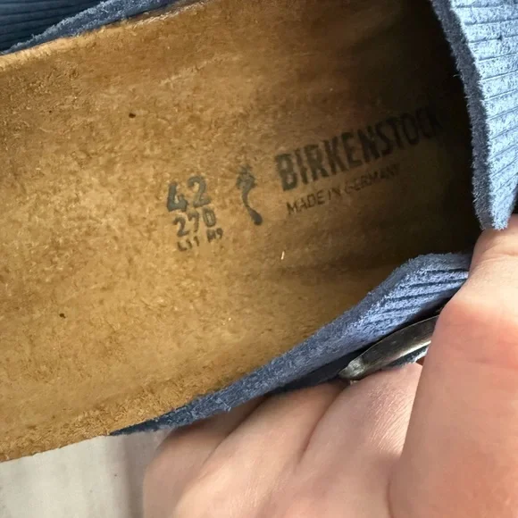 NWT Birkenstock Boston Suede Embossed Clog Size 42 Medium/Narrow